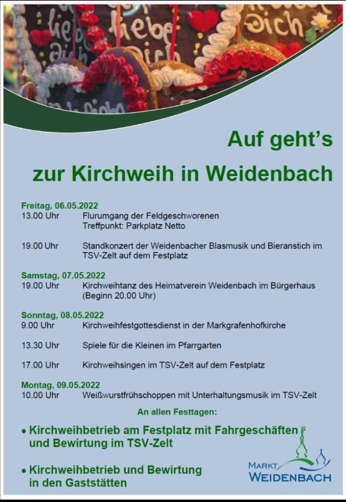 Auf geht`s zur Kirchweih Heimatverein WeidenbachTriesdorf.e.V.